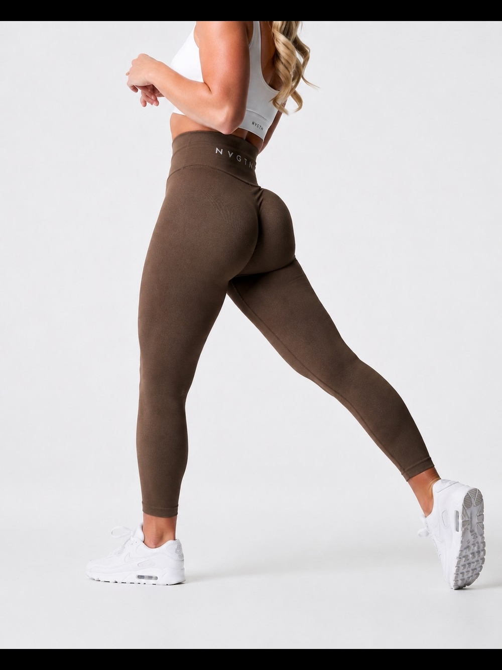 NVGTN Sculpting High-Waist Leggings in Chocolate Brown
